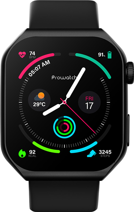 Lava ProWatch V1 Smartwatch (Black Nebula Strap, 47mm)