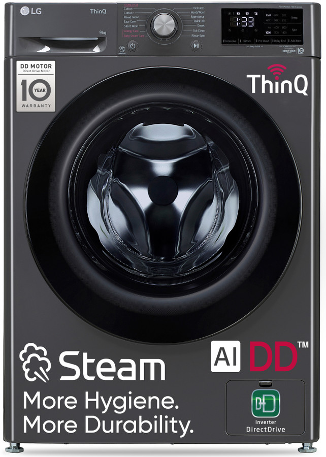 Lg 9 Kg 5 Star Ai Direct Drive, 6 Motion, Inverter Direct Drive, Steam Wi-fi Enabled Fully Automatic Front Load Washing Machine -built Heater Black Flipkart Deal