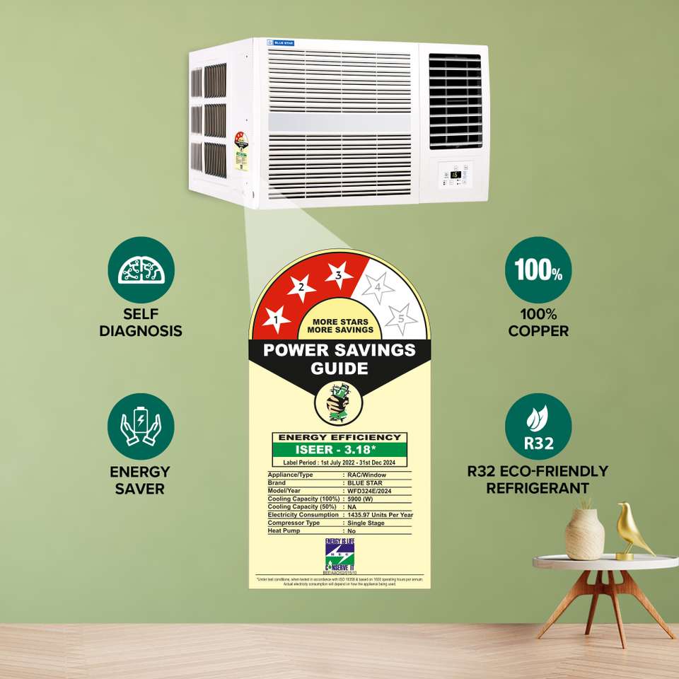 Fixed Stars Flipkart.com | Buy Blue Star 2024 Model 2 Ton 3 Star Window Fixed Speed ...