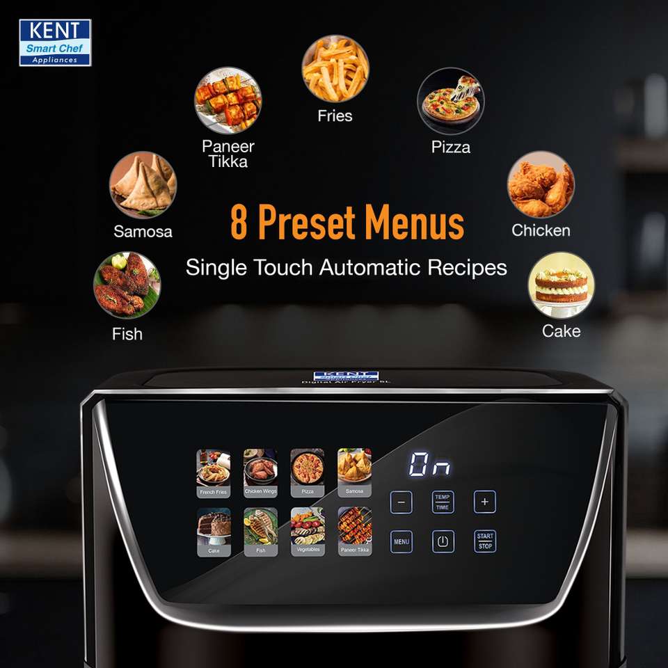KENT Ultra Digital Air Fryer 5L | 1500W | Bake, Grill &amp; Roast | Up to ...
