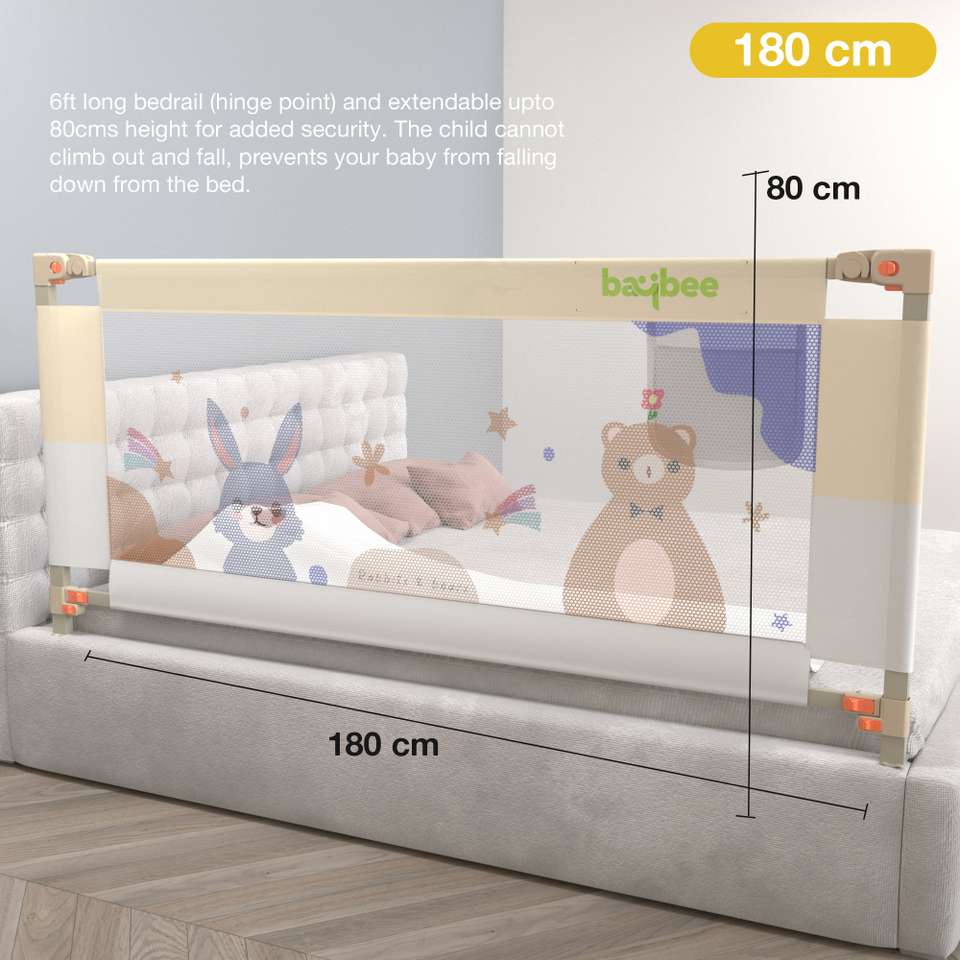 baybee Baby Bed Rail Guard for Baby Safety with 28 Height Adjustable ...