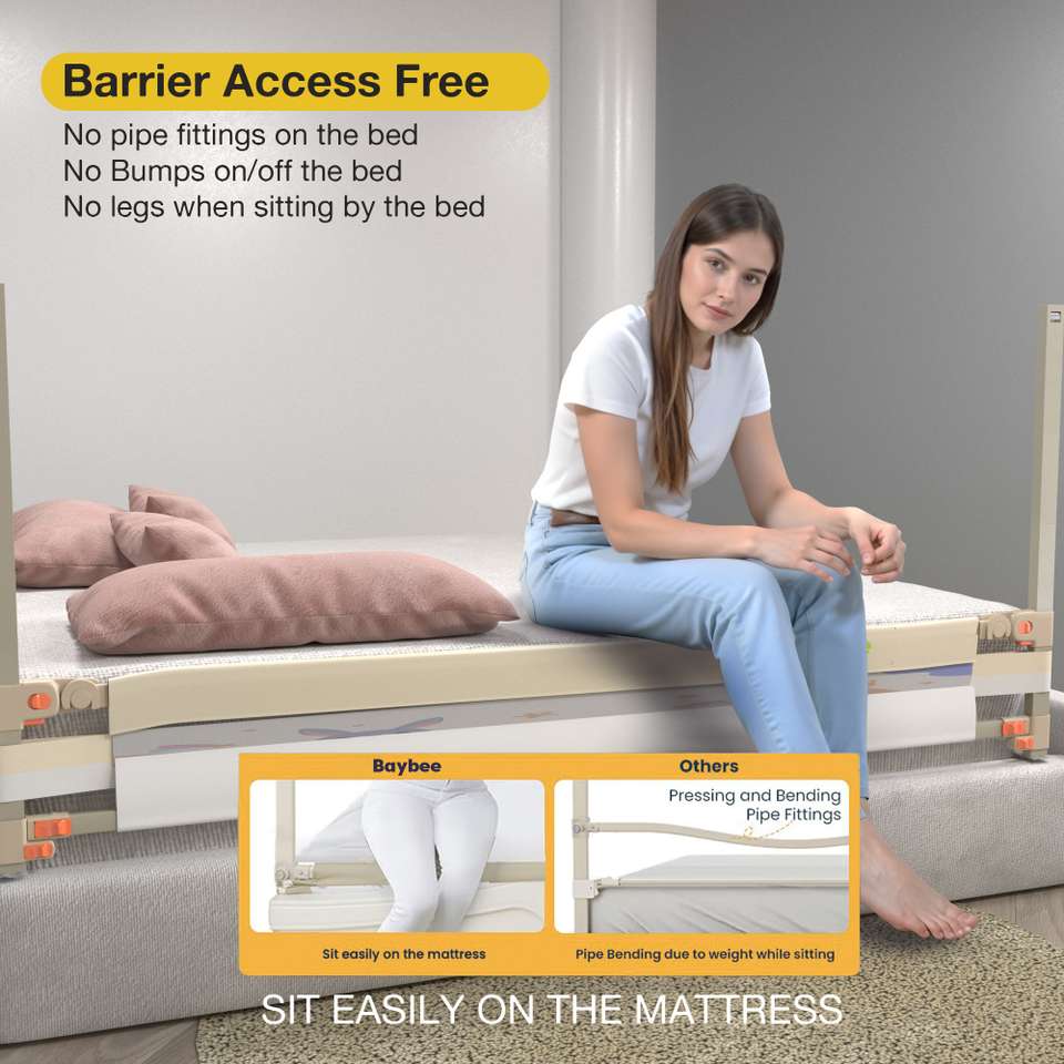 baybee Baby Bed Rail Guard for Baby Safety with 28 Height Adjustable ...