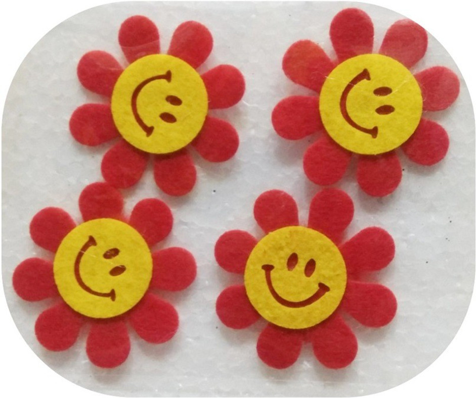 Shreeji Decoration 4 Pc Smiley Sunflower For Art Craft