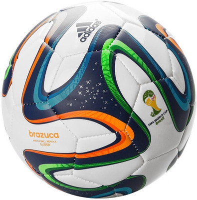 ADIDAS Brazuca Glider Match Replica Football - Size: 5(Pack of 1, Multicolor) ADIDAS Brazuca Glider Match Replica Football - Size: 5(Pack of 1, Multicolor)