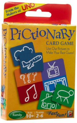 Mattel Gioco Di Carte Pictionary - Versione Portatile Da Viaggio, Confezione Da 2 Unità