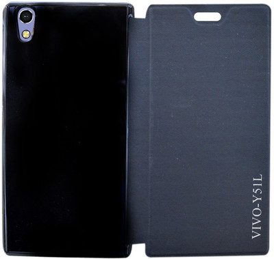 Coverage Flip Cover for VIVO Y51L(Black)
