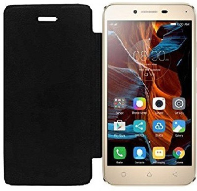 YuniKase Flip Cover for Lenovo Vibe K5 Plus (Black)