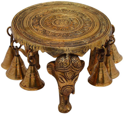 Buy StatueStudio Brass All Purpose Chowki Gold, Pack of 1 on Flipkart ...