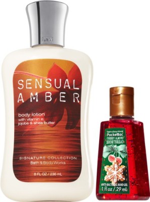 Bath & Body Works Sensual Amber Fine Fragrance Body Mist & Lotion Set of 2