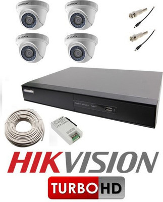 Hik Vision 4 Dome and DS-7004HGHI-F1 Security Camera(4 Channel)