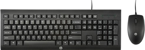 HP C2500 Black Wired USB Keyboard /& Wired Mouse Combo