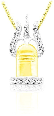 32% OFF on Sparkles Lord Shiva Diamond Gold Pendant on Flipkart