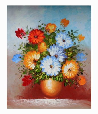 flower pot still life painting