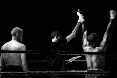 Boxing Winner Paper Print (12 inch X 18 inch)