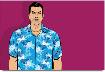 Gta Vector Character 53% OFF on GTA Vice City Character Vector Design Laminated Poster Paper ...