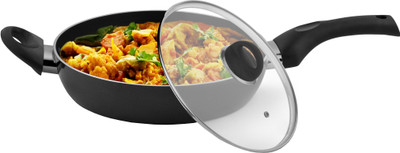 Kitchen Chef superior quality Non-Stick FRY COOK PAN Non-Induction base FRY COOK PAN Teflon Coating FRY COOK PAN 22CM diameter FRY COOK PAN 3.25MM Thickness FRY COOK PAN 0GMS Weight FRY COOK PAN 1.25 liters FRY COOK PAN (FRY COOK PAN 40CM LENGTH WITH HANDLE) Pot 22 cm diameter 1.5 L capacity with Li