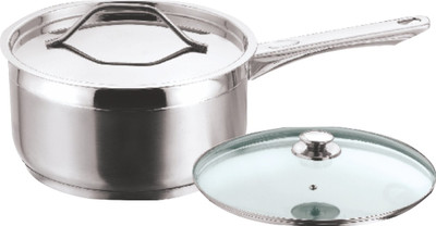 Vinod Friendly Two Tone Sauce Pan 18 cm diameter with Lid 2.3 L capacity(Stainless Steel, Induction Bottom)