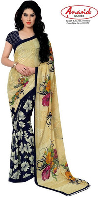 Anand SAREES Floral Print Daily Wear Georgette Saree(Multicolor)
