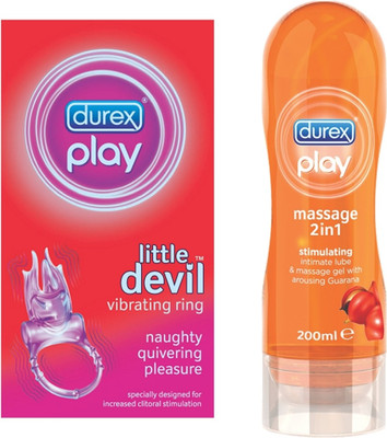 Buy Durex Play Little Devil Vibrating Ring & Play Massage Gel 2 in1  Stimulating Combo on Flipkart