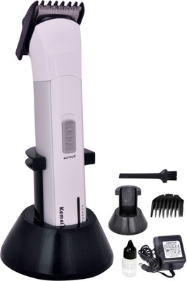 Kemei KM 2599 Runtime: 30 min Trimmer for Men(White)
