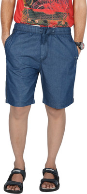 Mountain Colours Solid Men's Denim Shorts