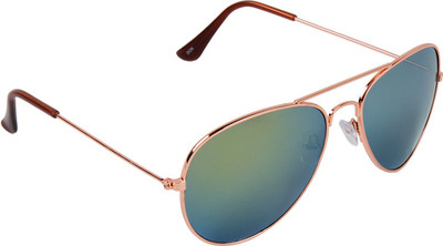 Irayz Mercury Coating Aviator Sunglasses (Green)