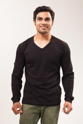 Unisopent Designs Solid Men's V-neck T-Shirt