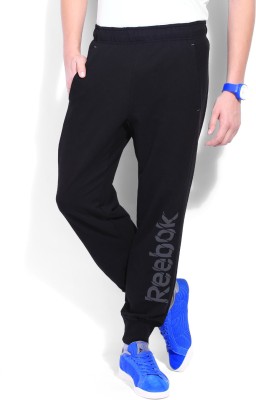 reebok solid men's track pants